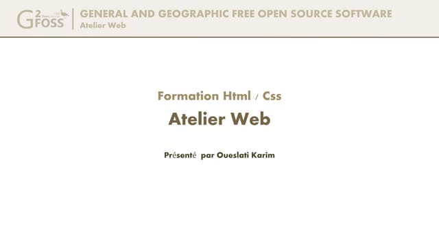 Formation HTML5/CSS3