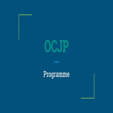 Formation OCJP
