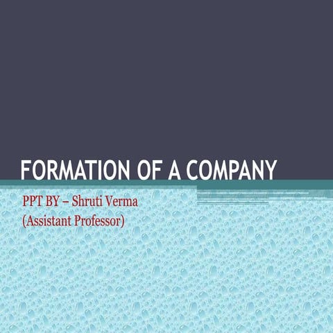 MOA in company law ppt by shruti