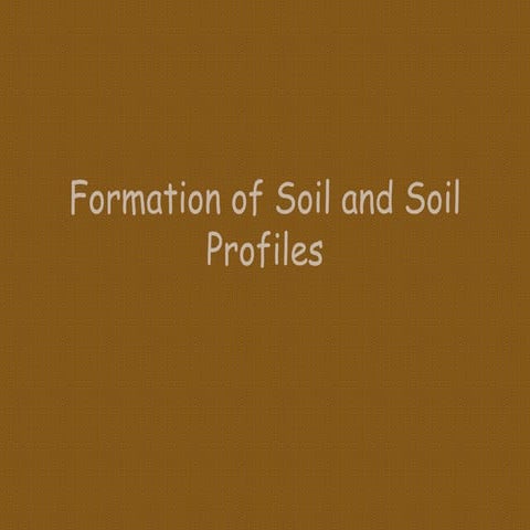 Formation Of Soil And Soil Types