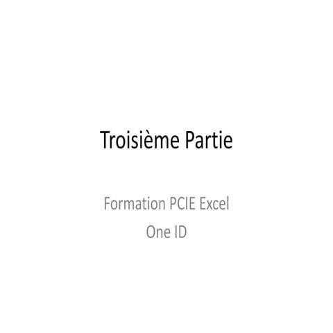 Formation pcie excel partie 3