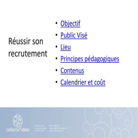 présentation formation RSSP | PPTX