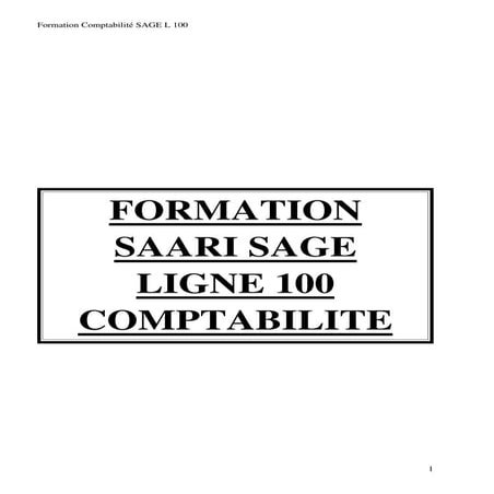 Formation saari sage comptabiliteligne 100 