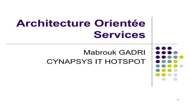 Présentation SOA
