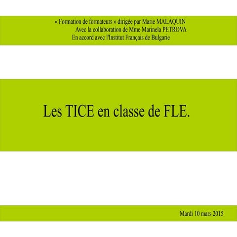 Formation sur les tice 