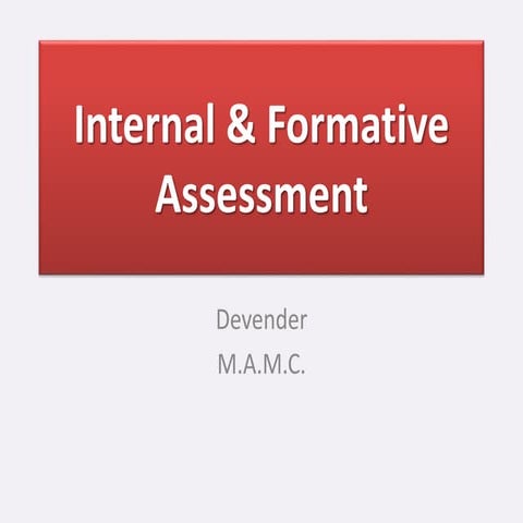 Formative assessment