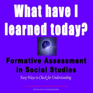Formative assessment in social stud...