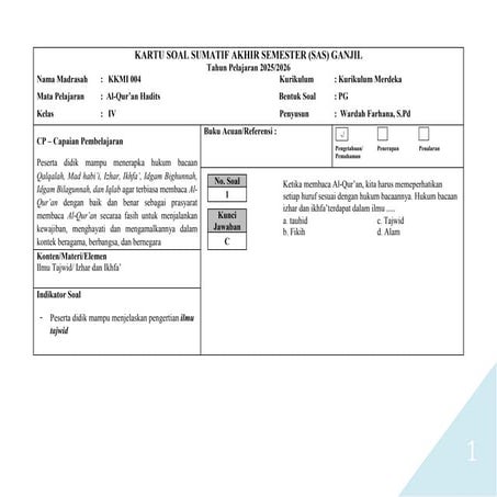 FORMAT KARTU SOAL ISIAN KURMER KELAS 4.pdf