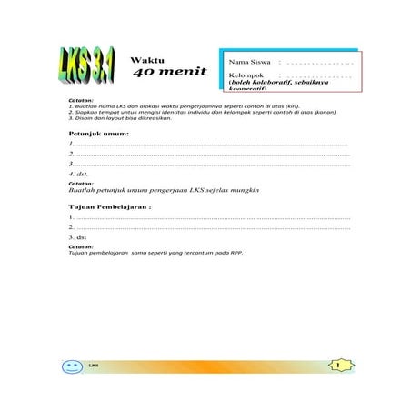 Format lks berbasis masalah berkarakter