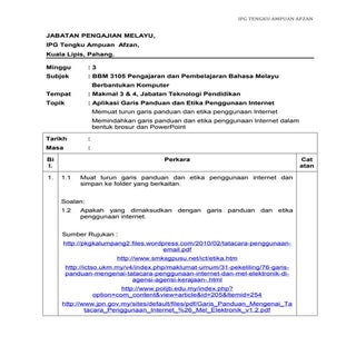 Format mingguan topik 3