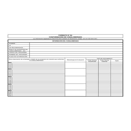 Formato 4 registro de conglomerado