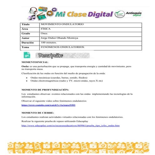 Formato agenda fisica 11a y 11b