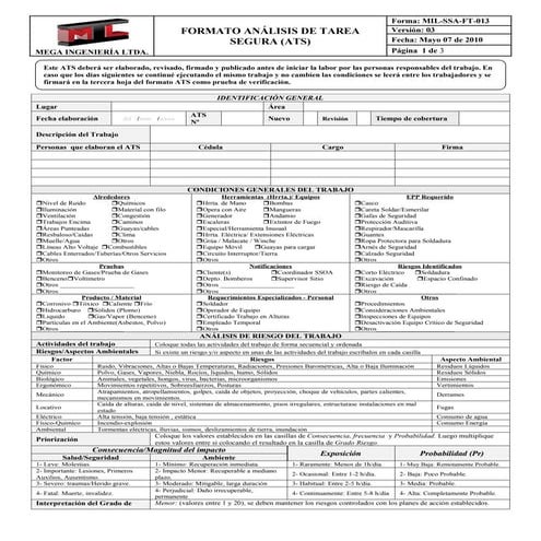 Formato analisis de tareamil ssa-ft-013 ats v3