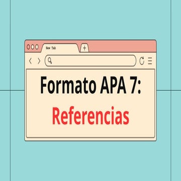 El Formato APA 7 presentación Referencias | PPTX