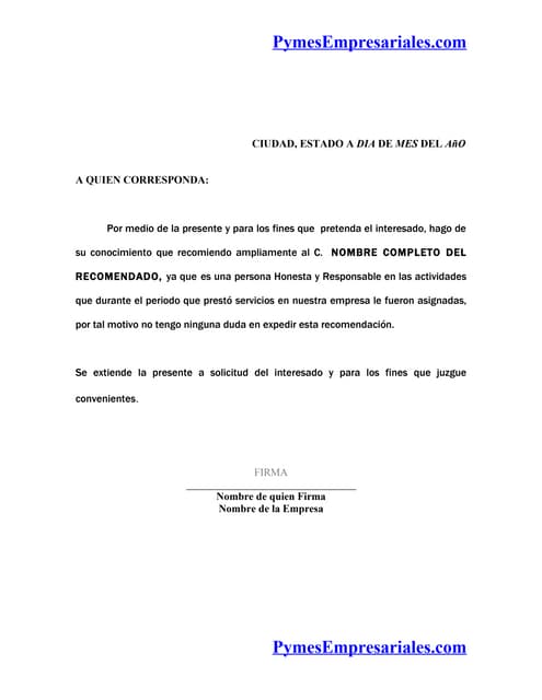carta recomendacio n gamesa carta de recomendacion personal ejemplo
