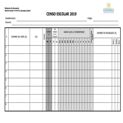 Formato, censo escolar 2019