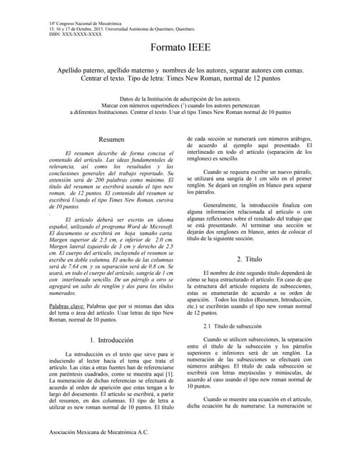FORMATO IEEE | PDF
