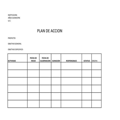 Formato de plan de accion