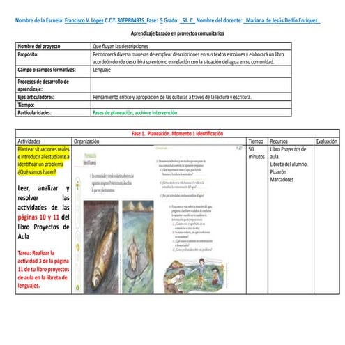 FORMATO DE PLANEACION APRENDIZAJE BASADO EN PROYECTOS COMUNITARIOS ...