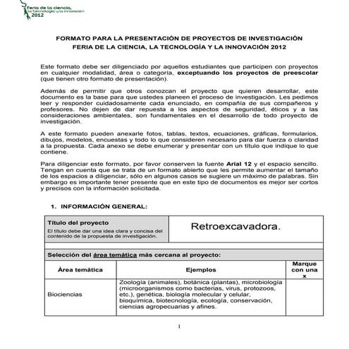 Formato de proyectos daniel rincon