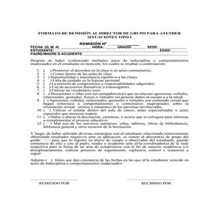 Formato de remisión situaciones Tip...