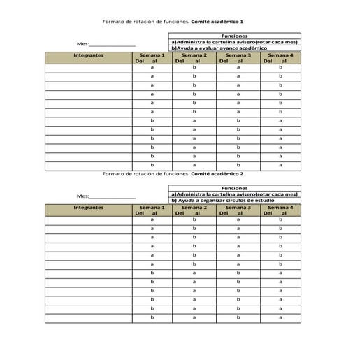 Formato de rotación de funciones