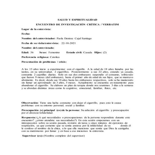 Formato de verbatim .docx