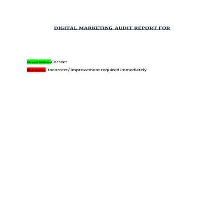 Format of audit report