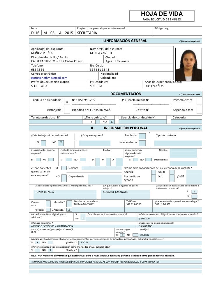 Formato hoja de vida minerva 1003 en word y pdf para vrogue co