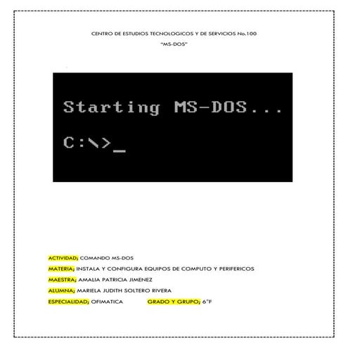 Formato ms dos | PDF