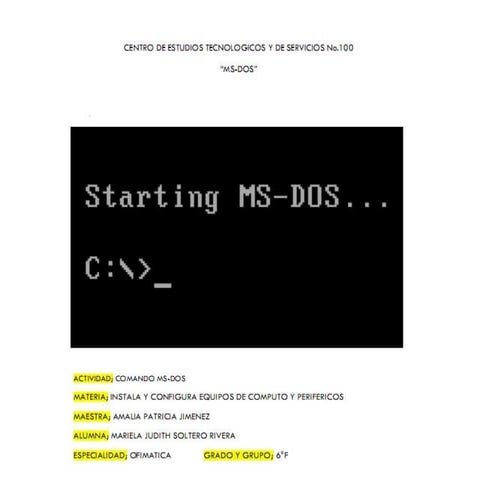 Formato ms dos | PDF