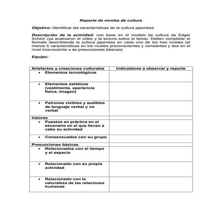 Formato niveles de cultura