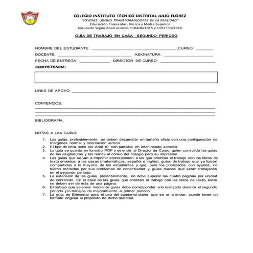 Formato para guía de maestros