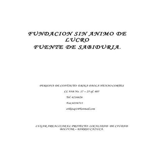 Formato para la formulacion del plan de negocios24may