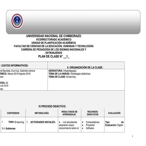 Formato plan de clase (1) hecho | PDF
