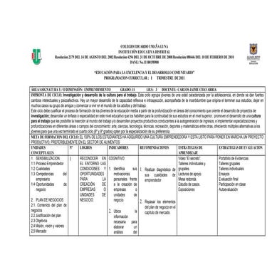 Formato planeacion 2011_emprendimiento undecimo