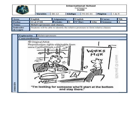 Formato plano 9th week4_rela_pronassubjects