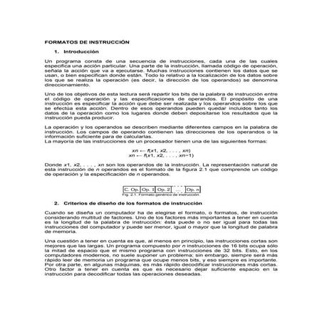 Formatos de instrucción