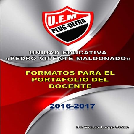 Formatos del portafolio u.e. maldonado del docente