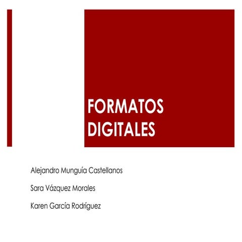 Formatos digitales