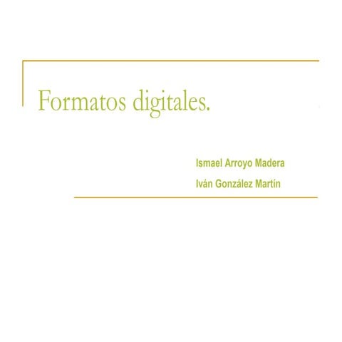 Formatos digitales | ODP