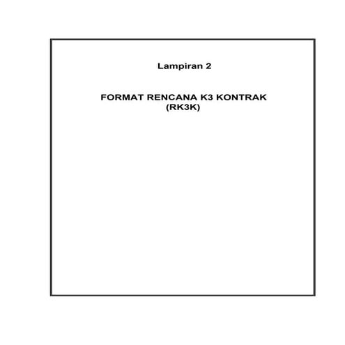 Format rk3 k dinas pu | PDF