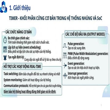 Thiết Kế Bộ Đếm Timer-Interrupt 64-bit Với Giao Thức APB | PPTX