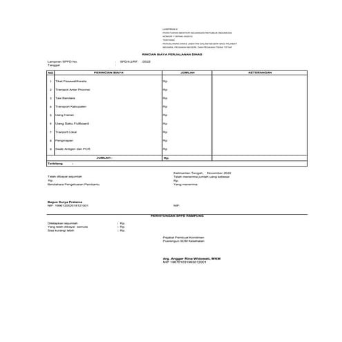 FORMAT SPJ.pdf tahun 2022 untuk intership | PDF