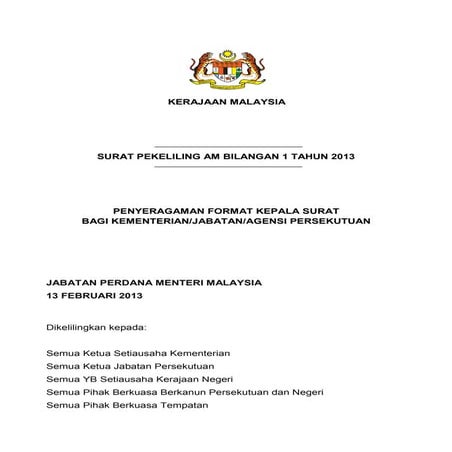 Format surat rasmi