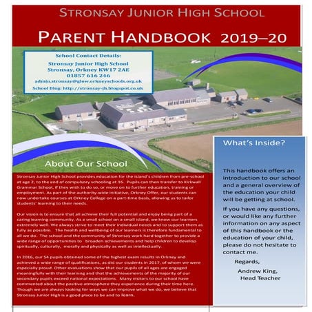 New parent handbook 2019-2020 | PDF