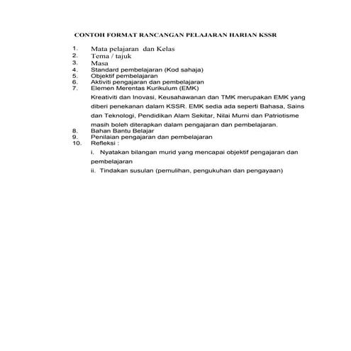 Format terkini rph | DOC