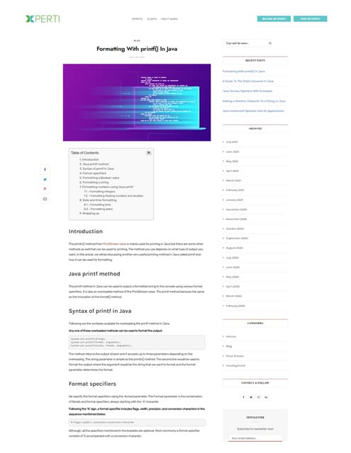 Formatting With printf() In Java | PDF