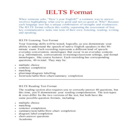Format, tips and tricks for ielts - Collectibles by Hawaii Education