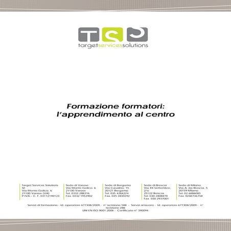 Formazione dei formatori Bergamo